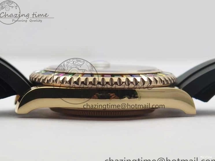 MiroTime 0112 WeatherProof Yacht-Master 40 116695SATS Bp Maker Best Edition Black Dial on Rubber Strap SA 3001